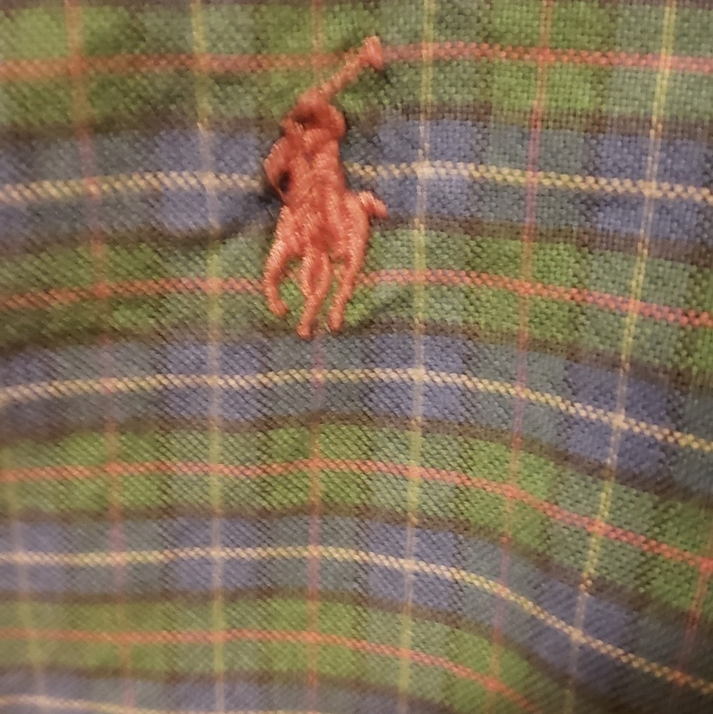 Ralph Lauren polo Green/blue L Custom fit